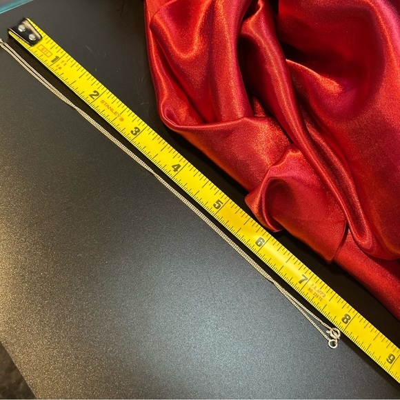 Sterling Silver Drop Pendant Necklace 3-Stone CZ - Picture 7 of 9